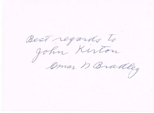 Omar Bradley Autograph