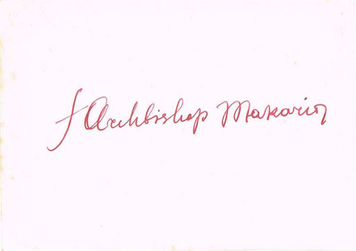 Archbishop Makarios Autograph