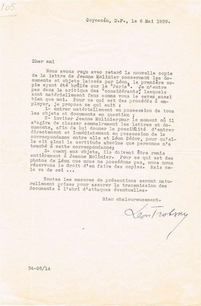 Leon Trotsky Autographed Letter