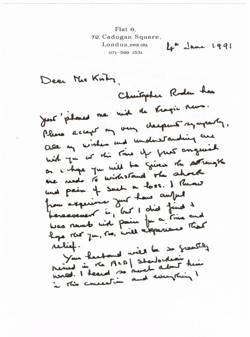Sir Arthur Conan Doyle Handwritten List