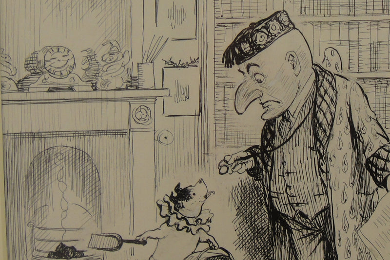 EH Shepard Autographed Drawing for Punch Magazine