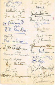 Margaret Thatcher signed menu