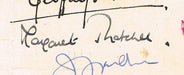 Margaret Thatcher signed menu
