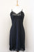 Madonna worn black satin underslip