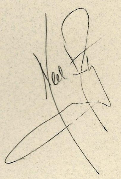 Neil Armstrong Signed Menu 