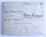 Charles Dickens signed document