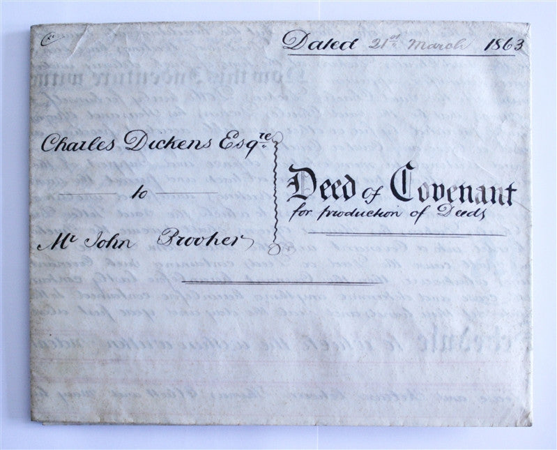 Charles Dickens signed document