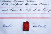 Charles Dickens signed document