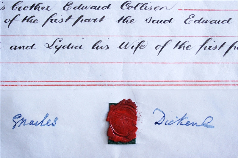 Charles Dickens signed document