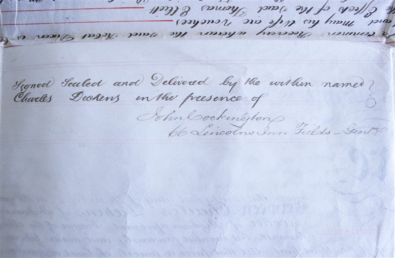 Charles Dickens signed document
