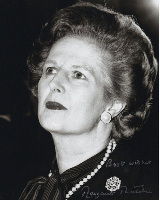 Margaret Thatcher signed photograph