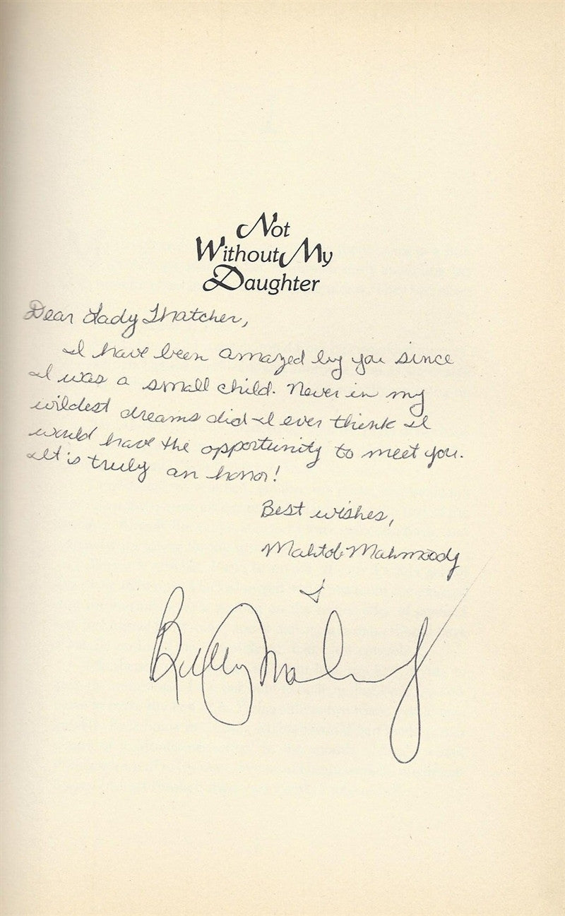Margaret Thatcher signed book
