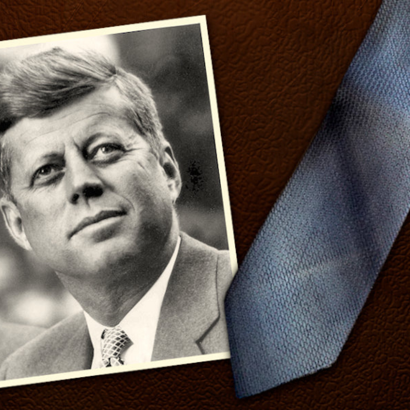 John F. Kennedy owned and worn silk neck tie