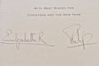 Queen Elizabeth and Prince Philip signed Christmas card