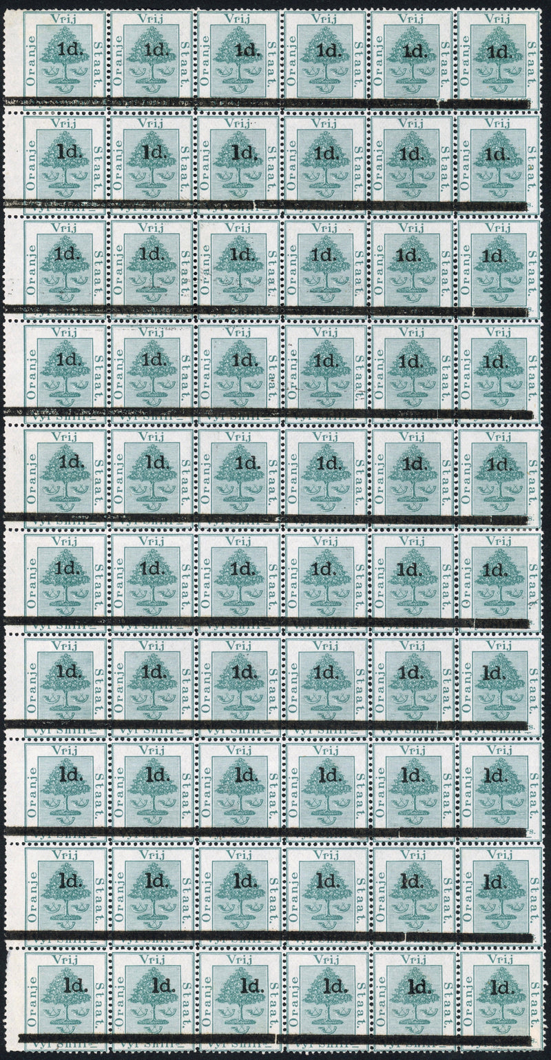 South Africa Orange Free State 1881 1d on 5s green, SG22/5