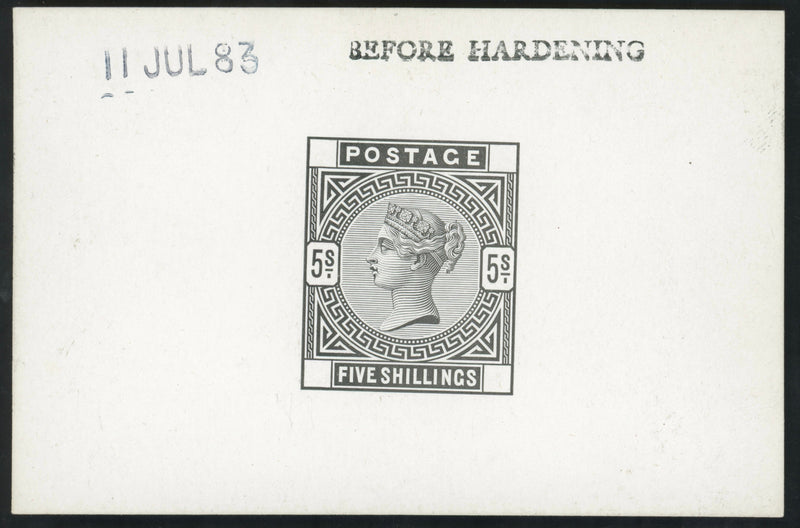 Great Britain 1883 5s die proof, SG176var
