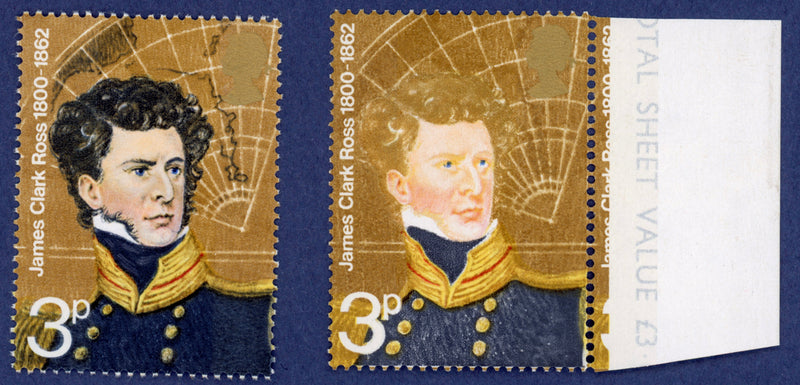 Great Britain 1972 3p British Polar Explorers error, SG897b