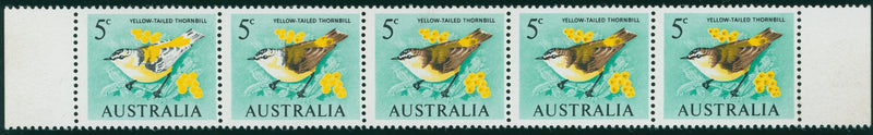 Australia 1966-73 Decimal currency 5c 'Yellow-tailed Thornbill', SG386/a