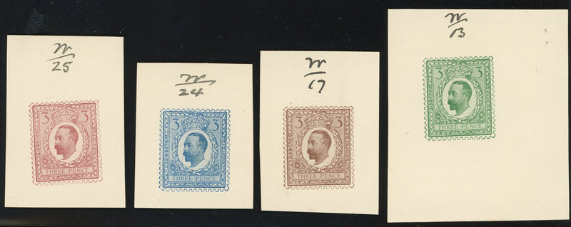 Great Britain 1911 3d Henschel half tone essays (Small format)