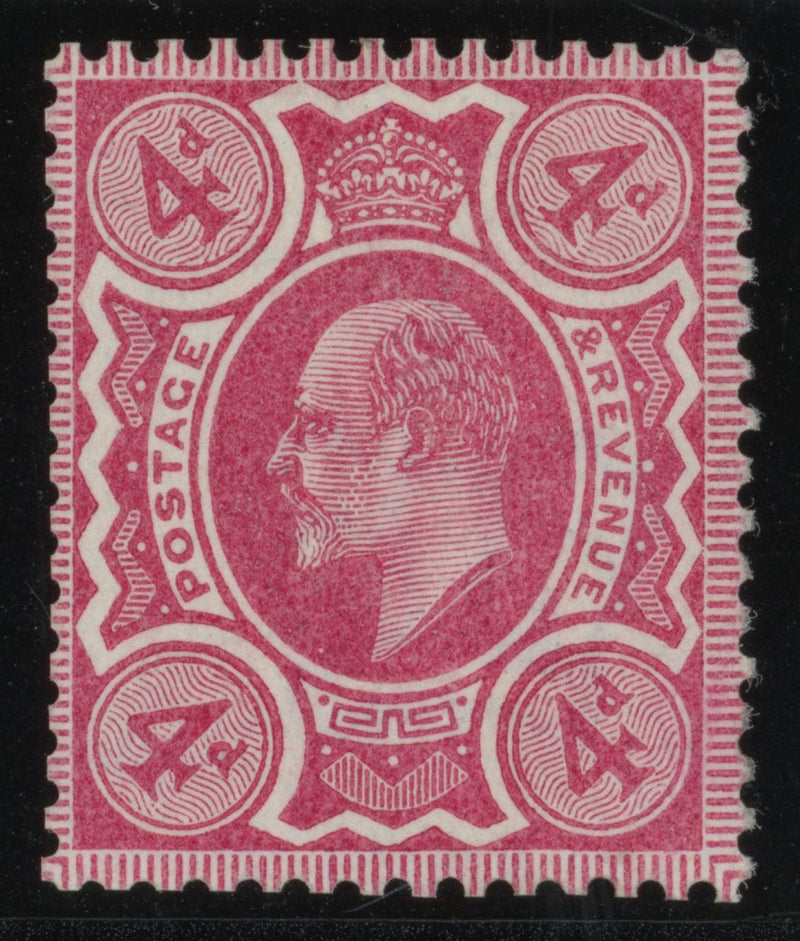 Great Britain 1909 4d colour trial, SG240var