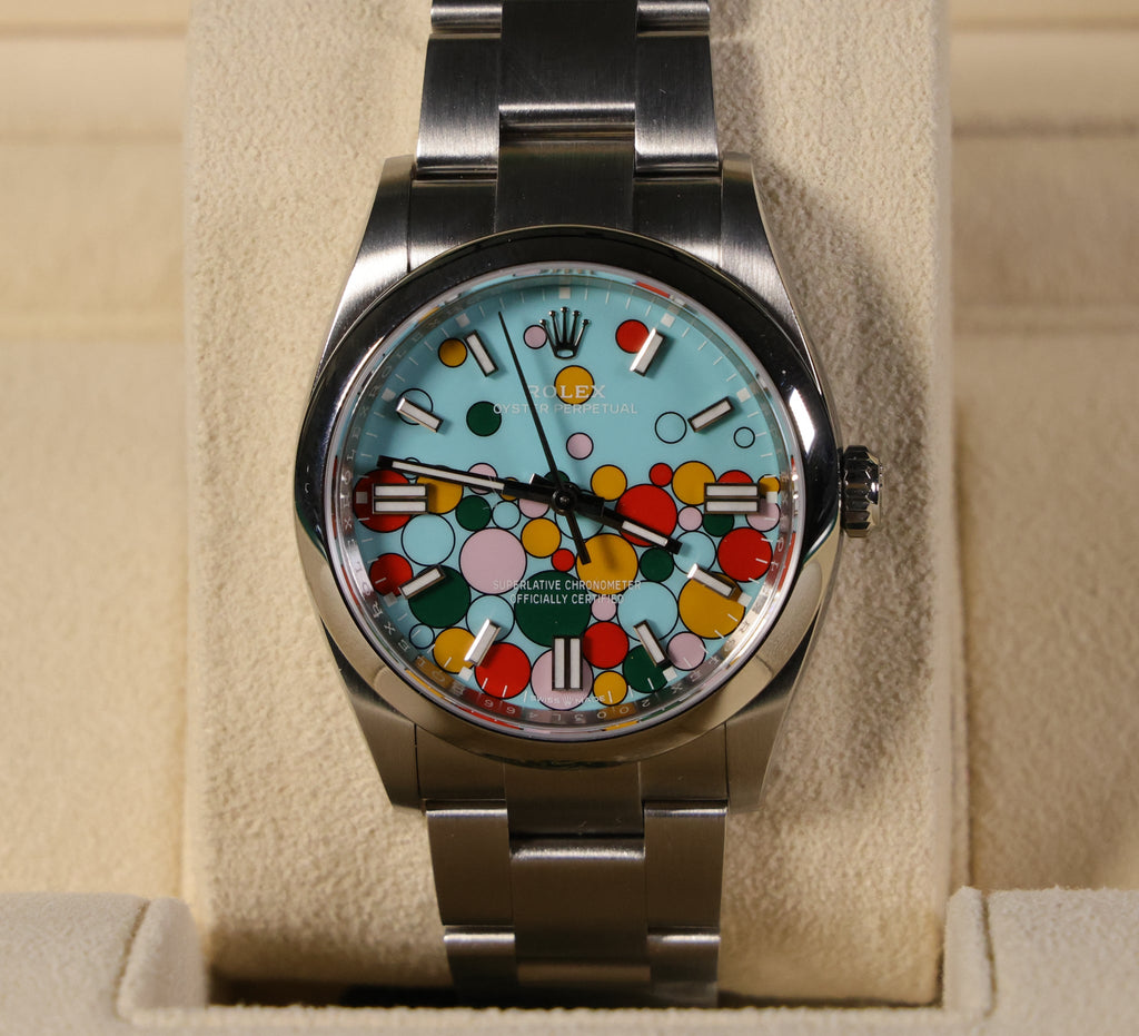 ROLEX 記念ボックス「500,000 CHRONOMETERS」限定仕様 ROLEX OYSTER PERPETUAL Ref-114300 Stainless Steele Grey Dial