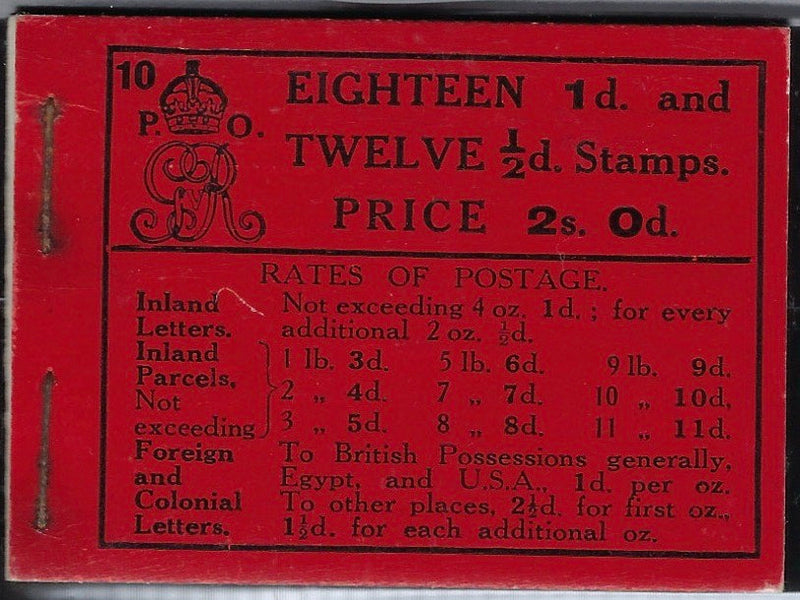 Great Britain 1913 2s0d Booklet (Edition No.10), SGBB6