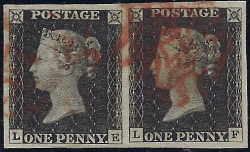 Great Britain 1840 1d Grey black Plate 1a. SG3