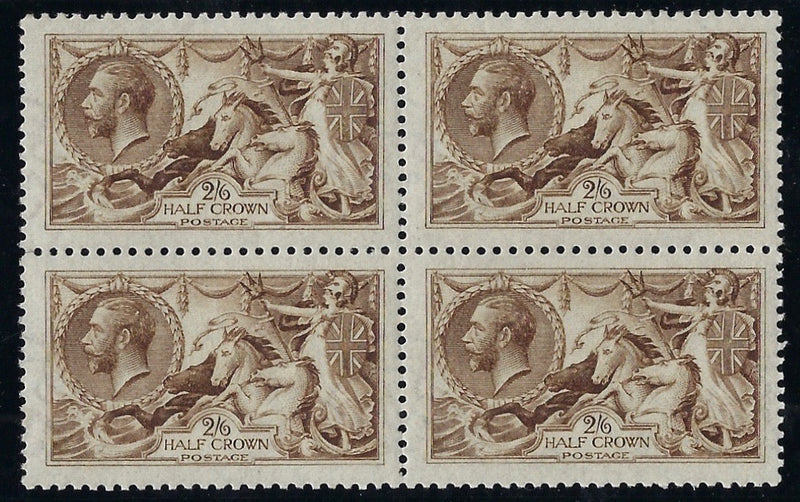 Great Britain 1915 2s6d Yellow brown (watermark reversed). SG406wj