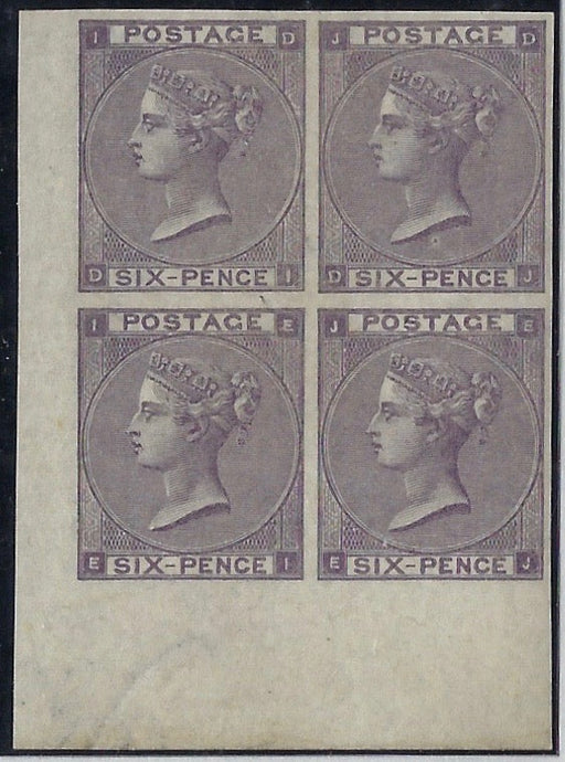 Great Britain 1862 6d Lilac Plate 4 (Watermark Inverted). SG85a