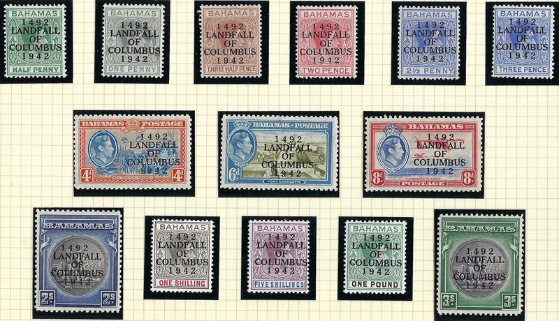 Bahamas 1942 (12 Oct) King George VI SSG162/175a