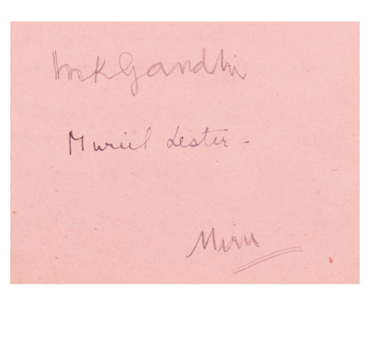 Gandhi autograph