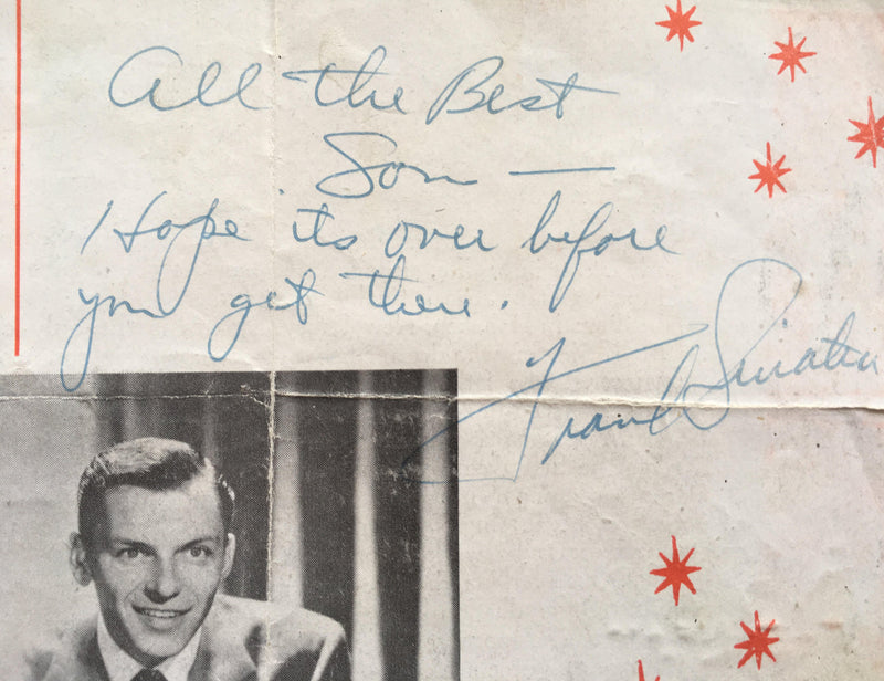 Frank Sinatra signed and inscribed programme