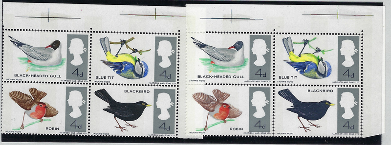 Great Britain 1966 4d British Birds (Phosphor) error, SG696/9ph