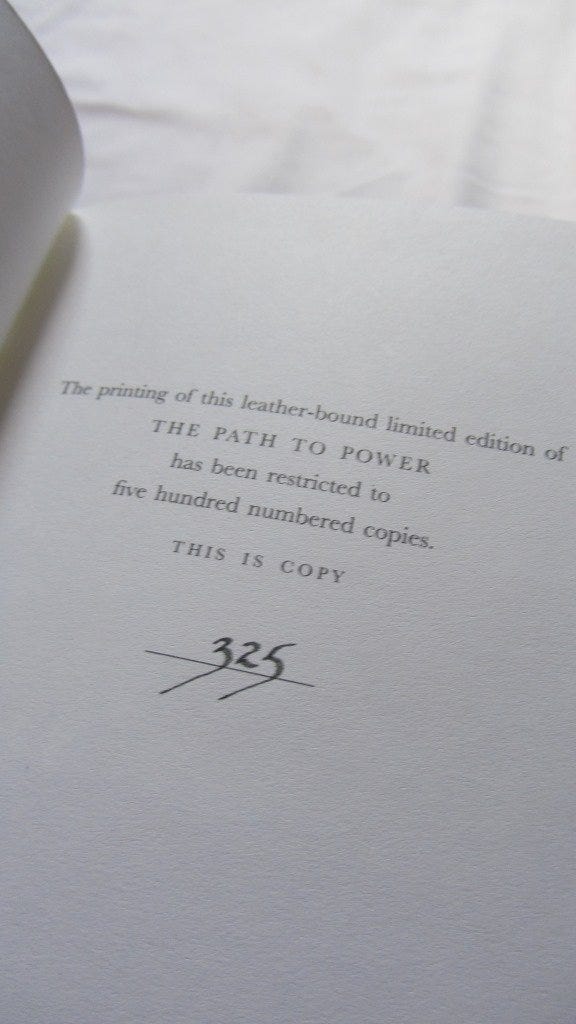 Margaret Thatcher autographed limited edition book