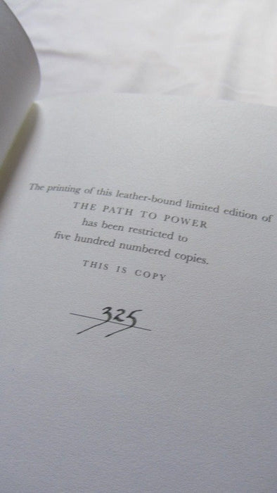 Margaret Thatcher autographed limited edition book