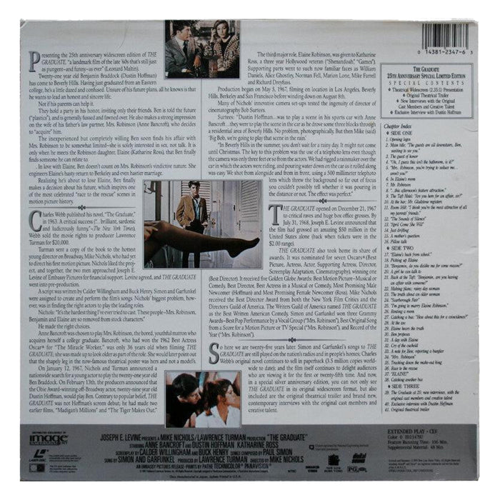 The Graduate Cast Autographed LaserDisc Cover