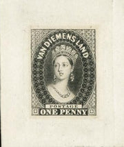 Australia Tasmania 1854 Perkins Bacon die proofs (SG14,15,17)