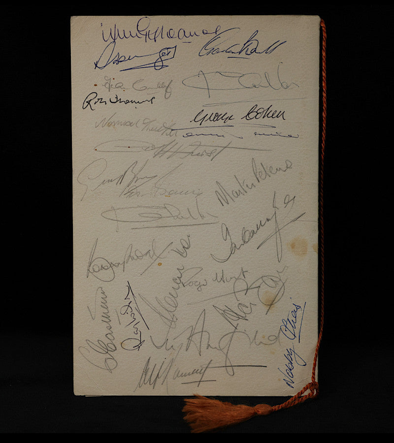 England 1966 World Cup complete squad signed menu
