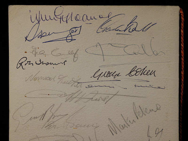 England 1966 World Cup complete squad signed menu