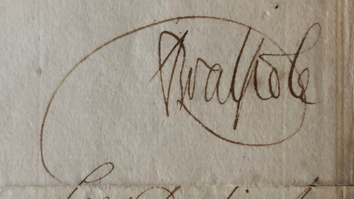 George II Robert Walpole Signed 