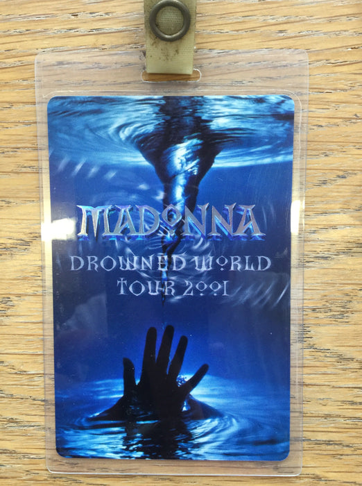 Madonna stage-worn and signed gold lame top