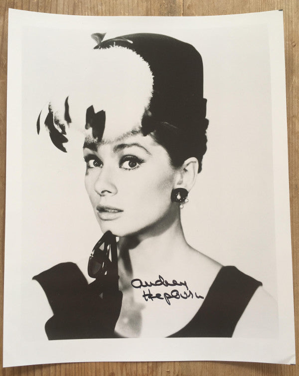 Audrey Hepburn signed Breakfast at Tiffany's headshot
