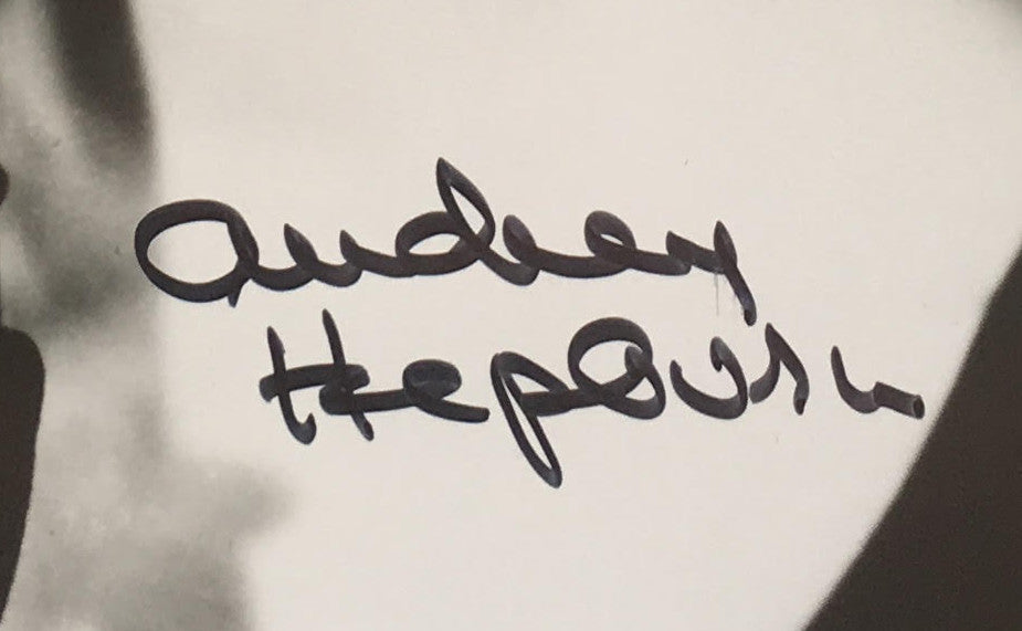 Audrey Hepburn signed Breakfast at Tiffany's headshot