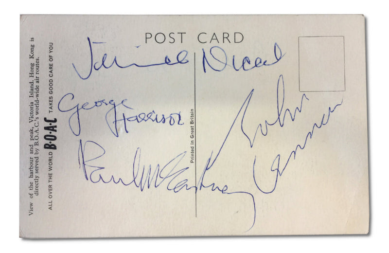 Beatles autographs with stand-in drummer Jimmie Nicol