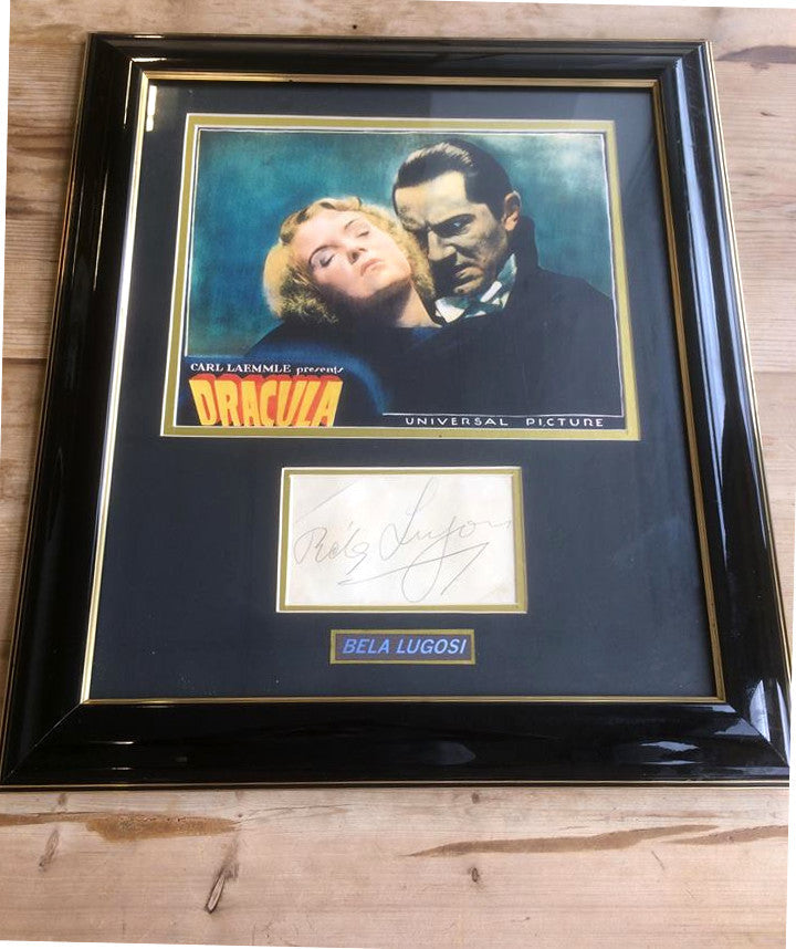 Bela Lugosi autograph display