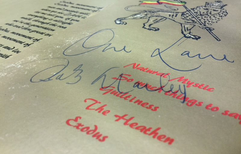 Bob Marley autographed Exodus album