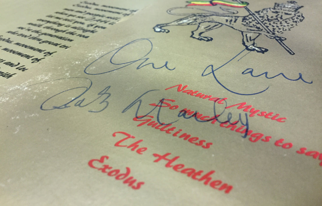 Bob Marley autographed Exodus album