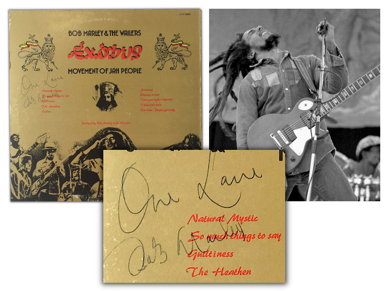 Bob Marley autographed Exodus album