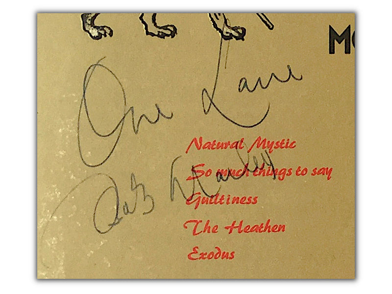 Bob Marley autographed Exodus album
