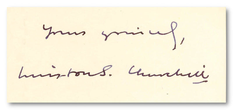 Winston Churchill signed Christmas turkey letter